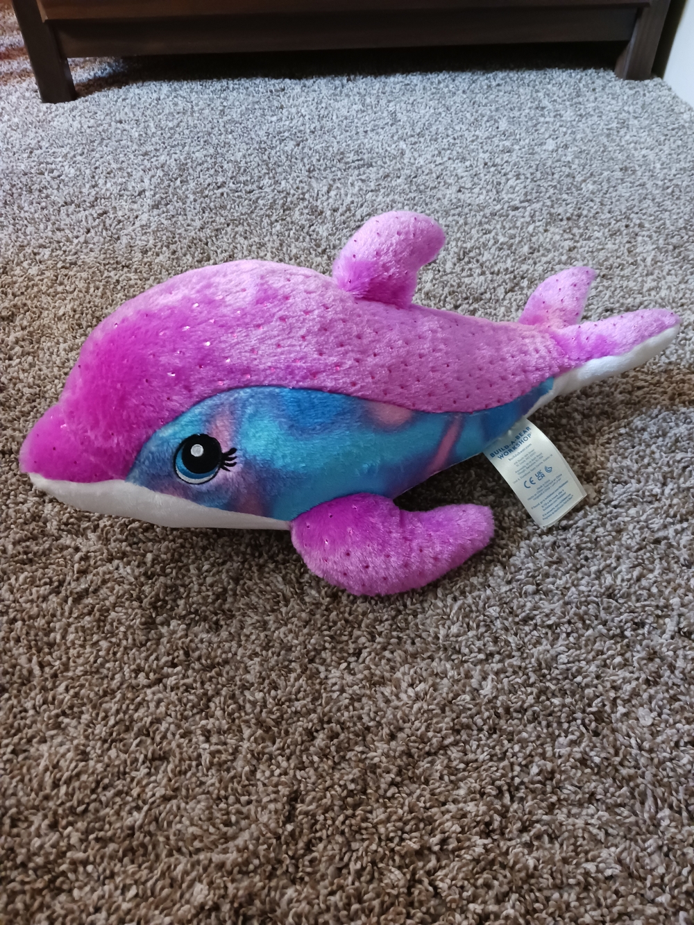 Build-A-Bear Pink and Blue Dolphin Plush